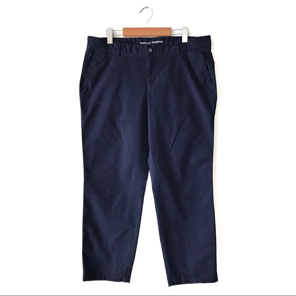 GAP Girlfriend Khaki Pants 12 Marine Blue - Picture 2 of 12